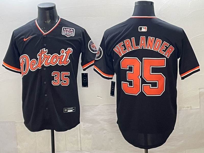 Men Detroit Tigers #35 Verlander black Game Nike MLB Jersey0314005->detroit tigers->MLB Jersey